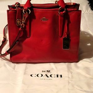 Coach Authentic Hand Bag Red